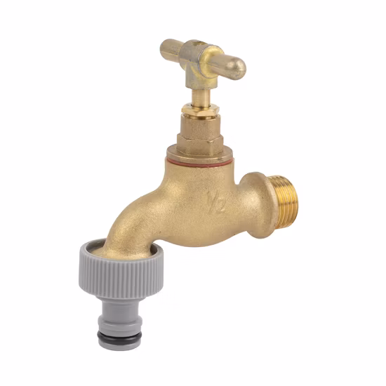 Robinet en laiton forgé avec joint en PTFE de qualité nickelé de 1/2 po